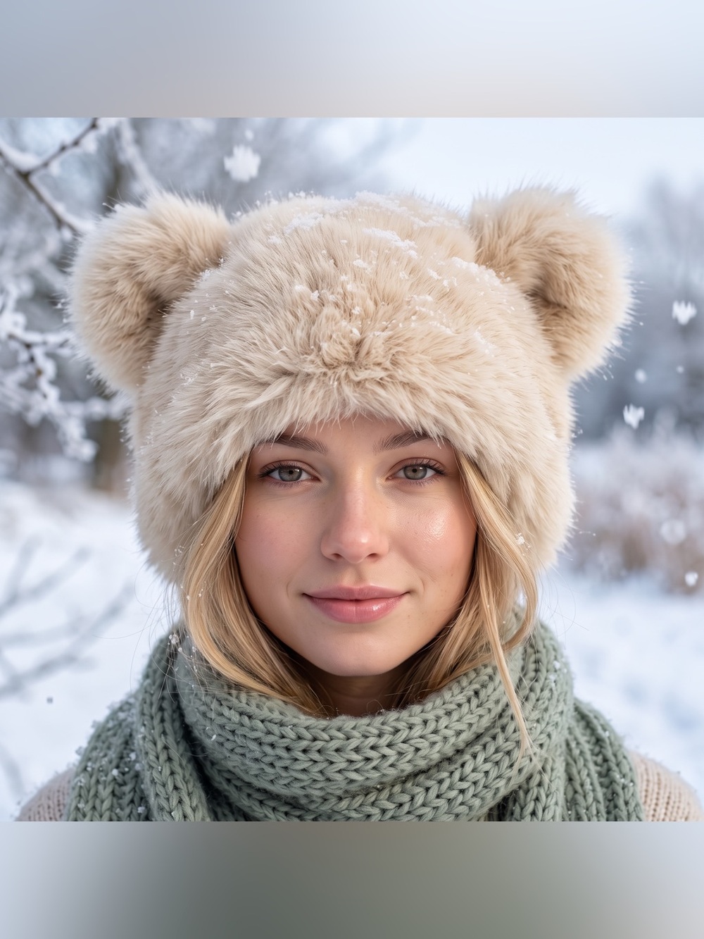 ❄️ GENUINE RABBIT FUR SOFT HAT WINTER COZY